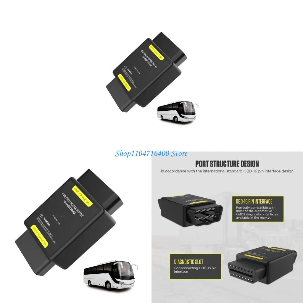 

Y1GD от 24 В до 12 В преобразователя OBD HighPower Power Power Power Pinte Wither Reducer Автоматическая защита, совместимая для