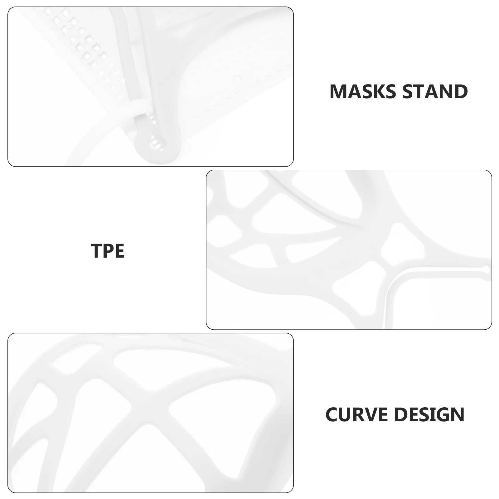 

4Pcs Breathable Mask Brackets Durable Support Stand Practical Anti-Choking Mask Holder Makeup Saver Lipstick Protection Bracket