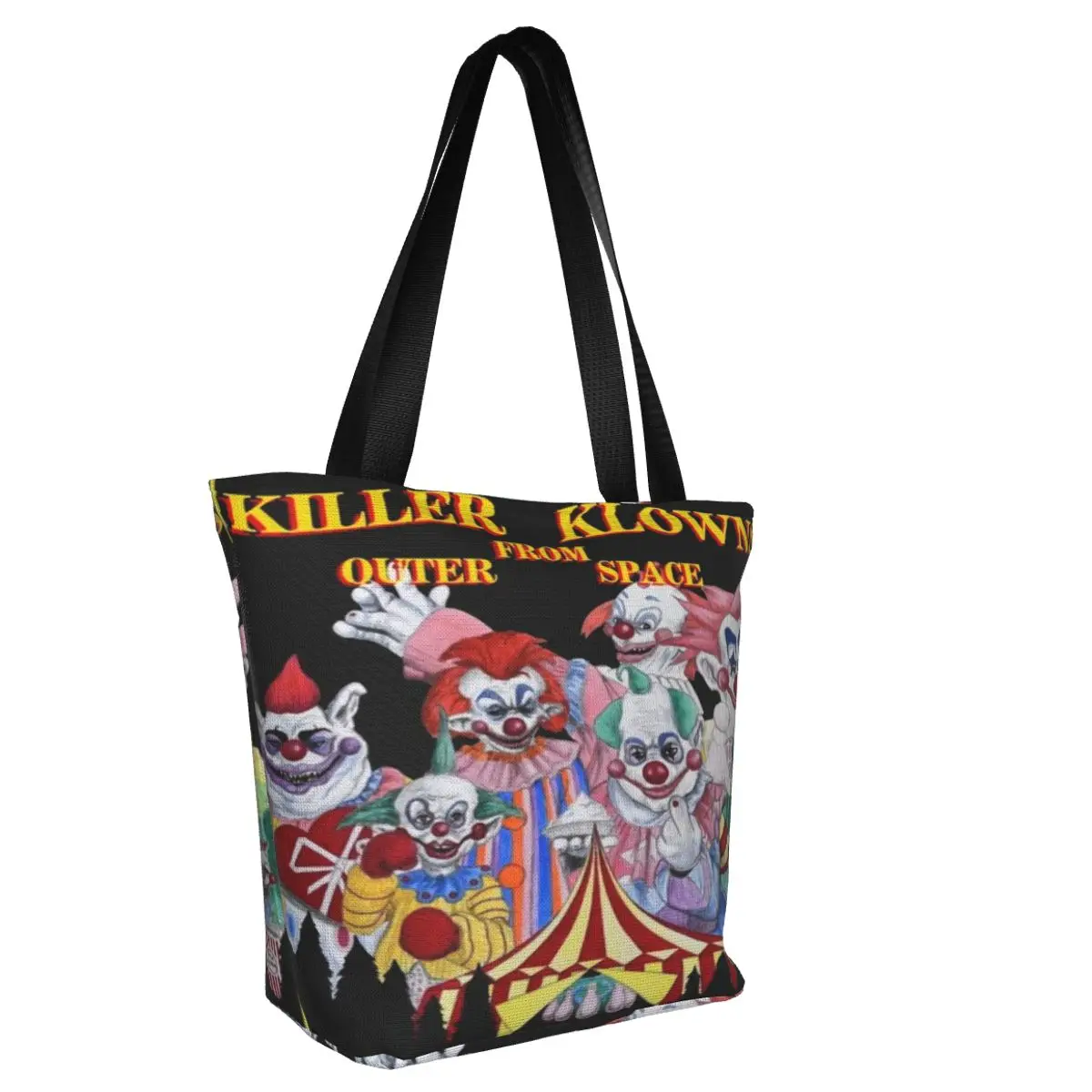 Klowns From Outer Space Casual Shoulder Tote Shopping Bag Lightweight Simple Generous For Beachcombing Birthday Gift