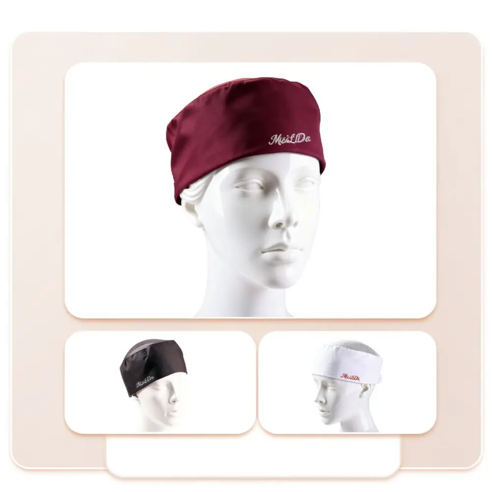 Adjustable Chef Hat Work Cap Unisex Japanese Style Kitchen Cooking Headwear Breathable Polyester Cotton Food Service Restaurant