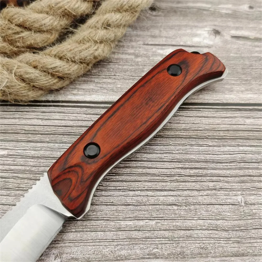 Flash Sale New Straight Knife CPM-S30V Stainless Steel  Cowhide Scabbard Outdoor Backpacking Hunting Fishing Holiday Gifts Tool view 3