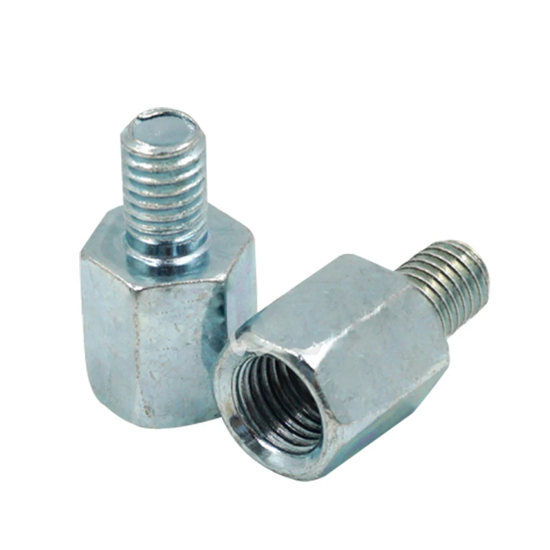 Thread Reducer M10 M8 Converter Motorcycle Rearview Mirror Conversion Screw Adapter Thread Chrome Pack of 10 image 3