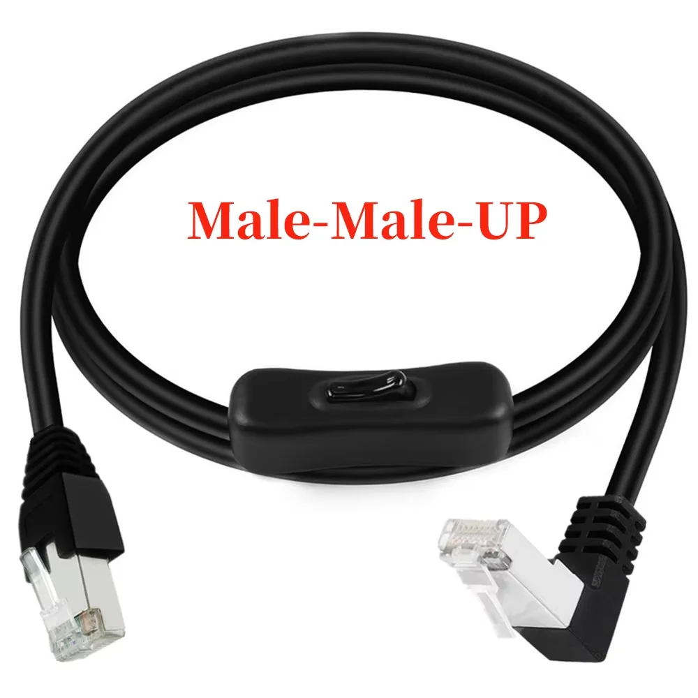 RJ45Extension Cable CAT6e Ethernets Male to Female Connector Networks Extension Cable with On Off Switchs for Cat6/Cat5e