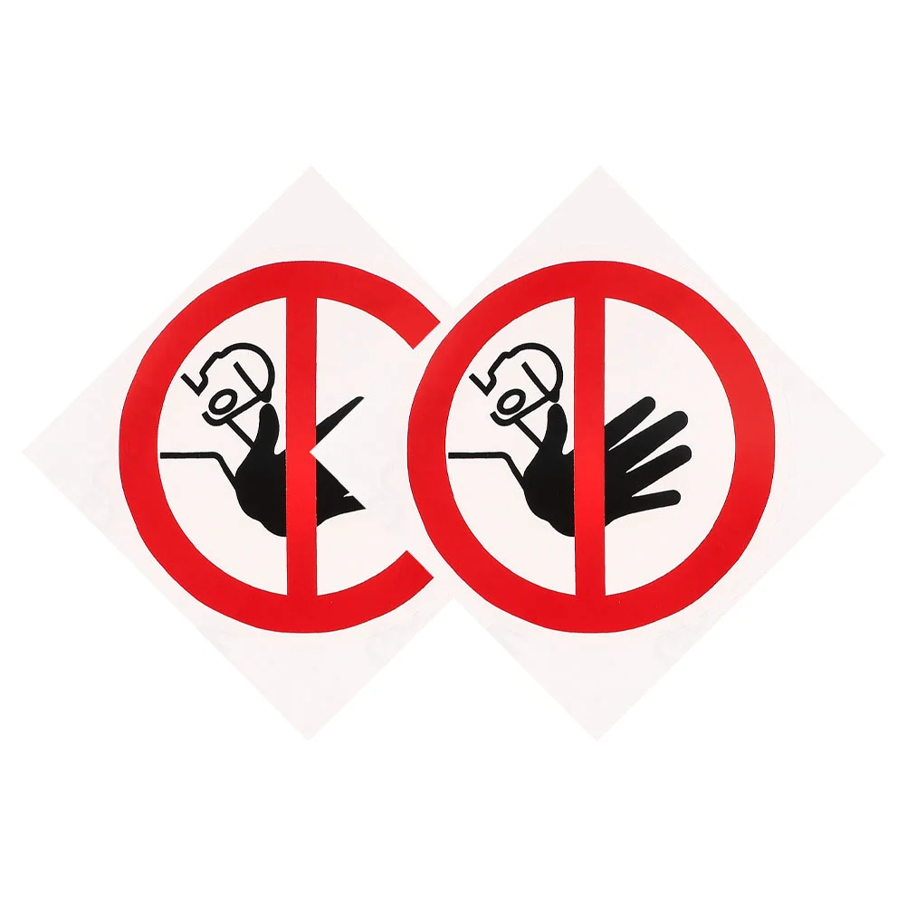 2 Stuks Waarschuwingsborden Rond Machine Stickers Geen Ingangssticker Zelfklevend Vinyl