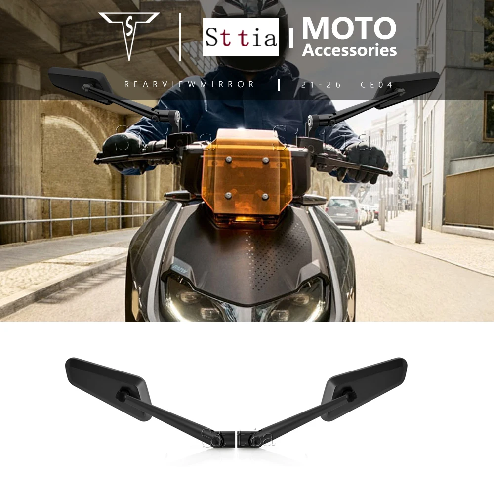 

For BMW CE04 CE 04 ce04 2021-2025 New Motorcycle Accessories Mirrors Black Wind Wing Adjustable Rotating Rearview Mirrors Kits
