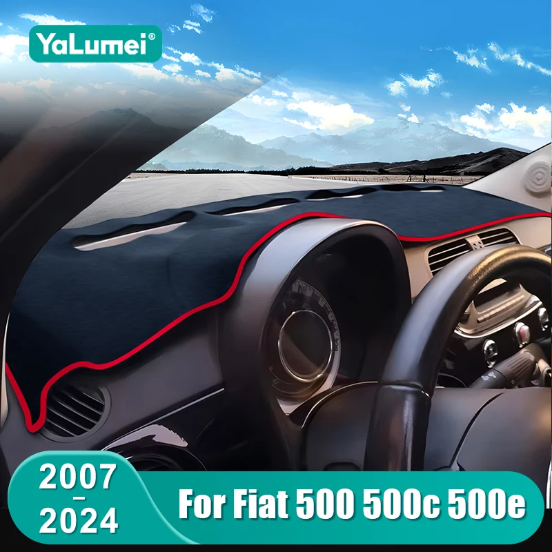 

For Fiat 500 500c 500e 2007 - 2012 2013 2014 2015 2016 2017 2018 2019 2020 2021 2022 2023 2024 Car Dashboard Cover Accessories