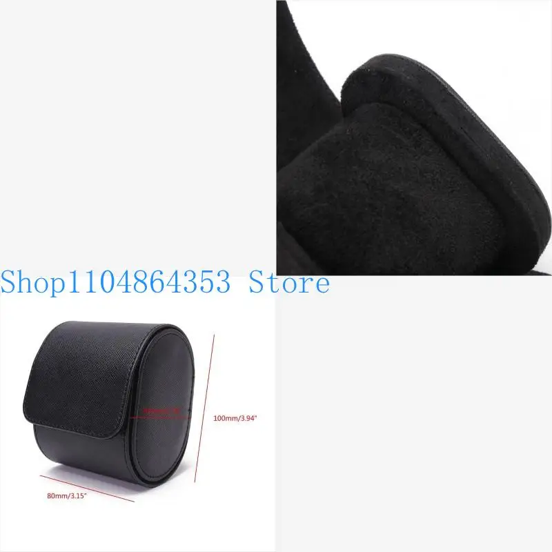 

652F Women or Men Single Watch for Case Watch Gift Box for Christmas Anniversary Birthday(Black)