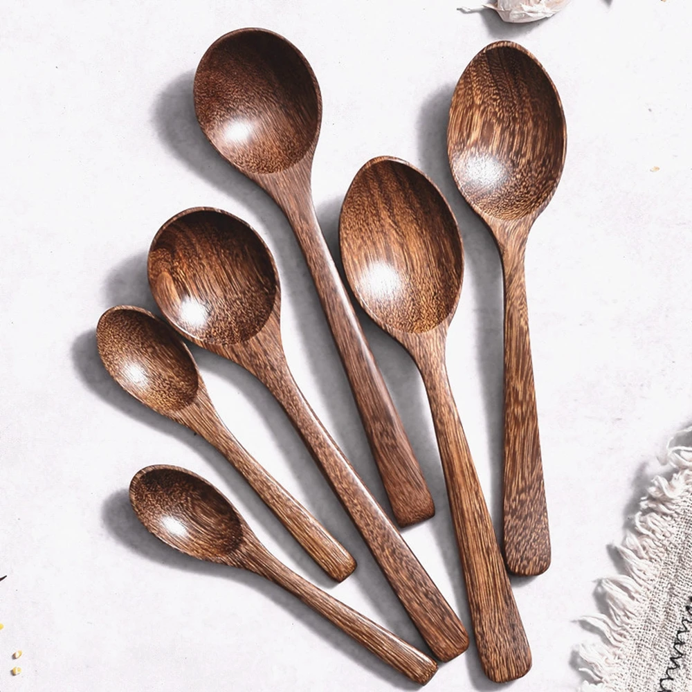 Stirring Durable Kitchen Tools Mixing Dessert Flatware Coffee Spoon Wooden Spoon Tea Spoon Soup Spoons