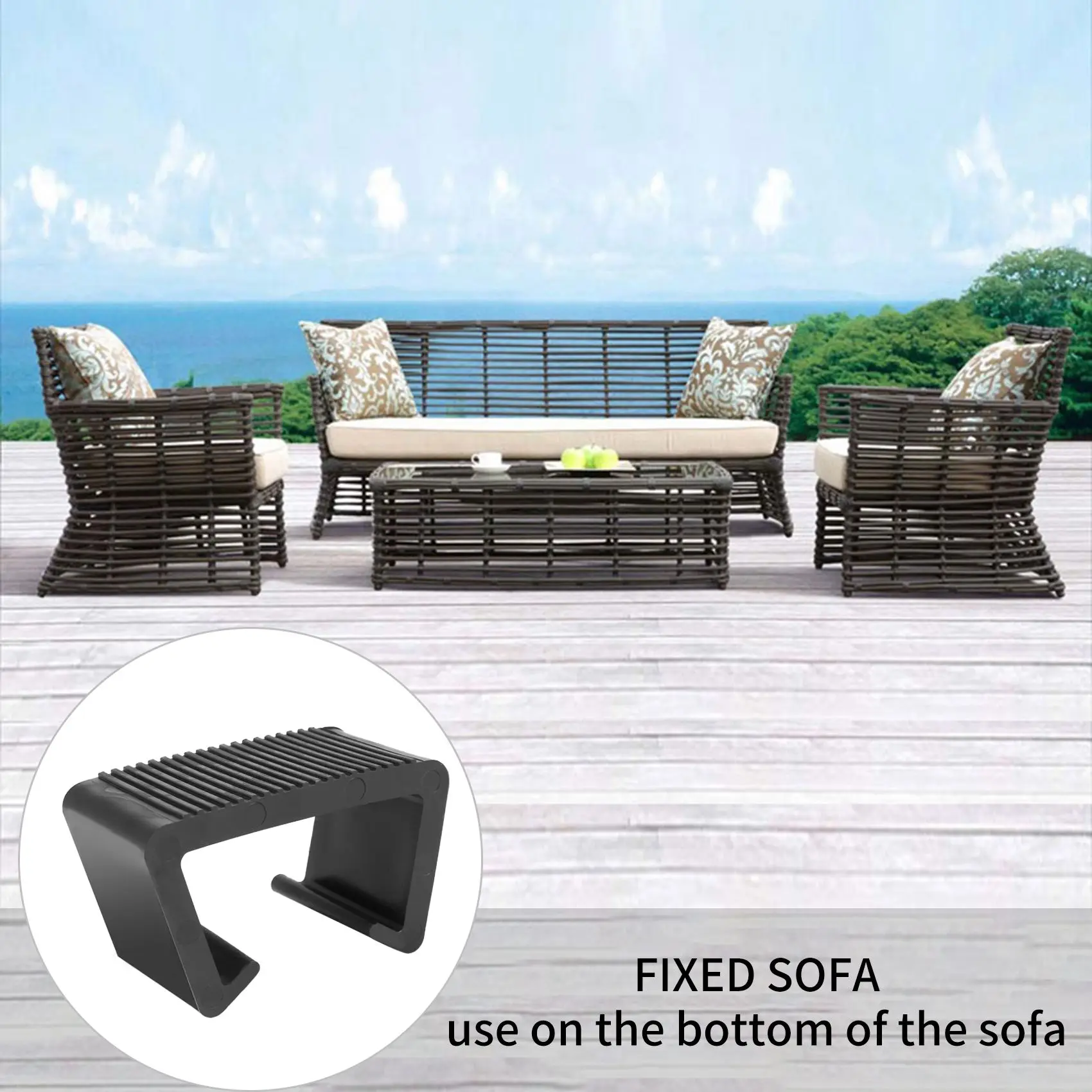 10 PC Outdoor Garden Rattan Wicker Furniture Alignment Fastener Sofa Clip Connector Suitable for Rattan Furniture Sofa