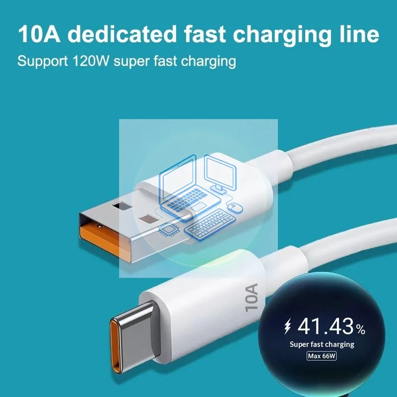 240W Fast Charging USB‑C to USB‑C Cable Durable Braided Cord for Smartphones Laptops Home Office Travel Daily Use