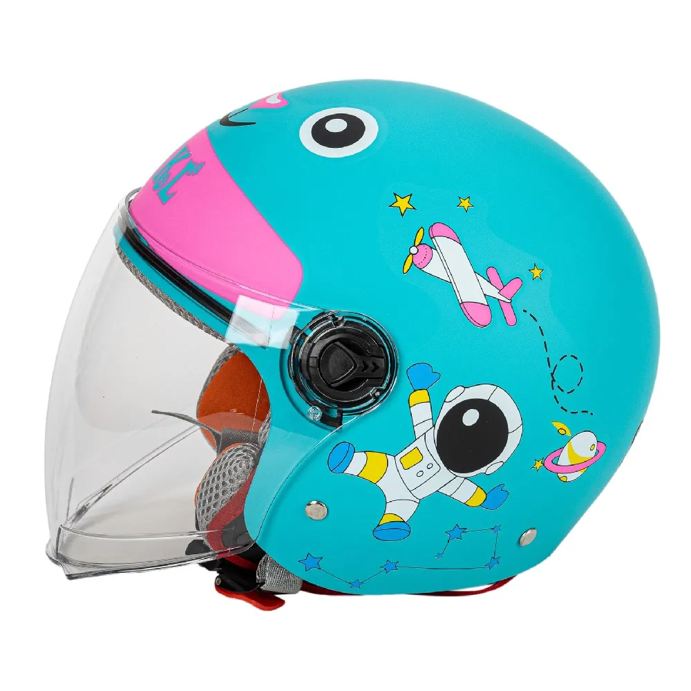 School children motorcycle helmet DOT ECE Approved motorbike helmet size range 50-54cm open face helmet