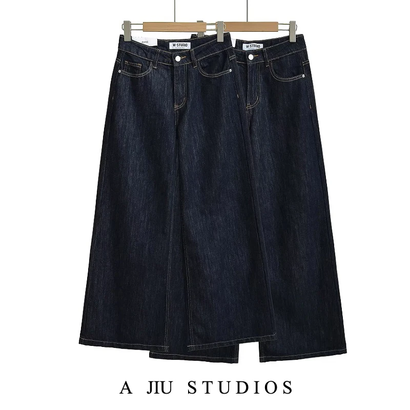 

Ретро Широкие джинсы с низкой талией Женские свободные тонкие прямые повседневные брюки Street Sle l Талия Джинсовая ткань на молнии Чистый цвет