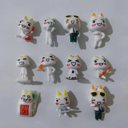10Pcs/lot Kawaii Toro Inoue Cat Cute Action Anime Figurines Car Interior Keychain Charm Pendant Toys Y2K Keychain Figures Models
