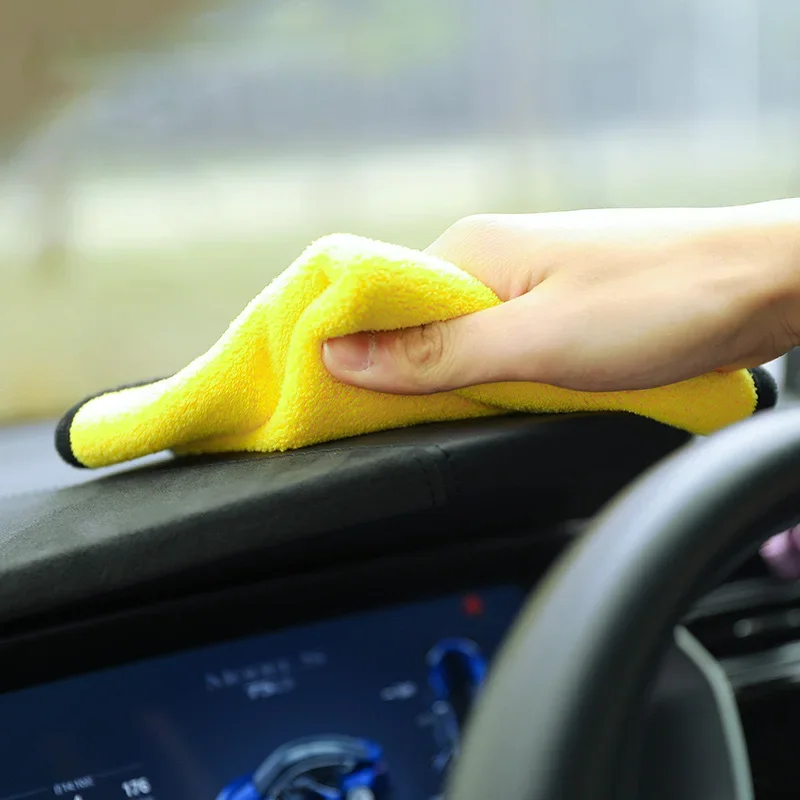 30x30/40/60CM Car Wash Microfiber Towel Car Cleaning Drying Cloth Hemming Car Care Cloth Detailing Car Wash Towel Car Cleaning