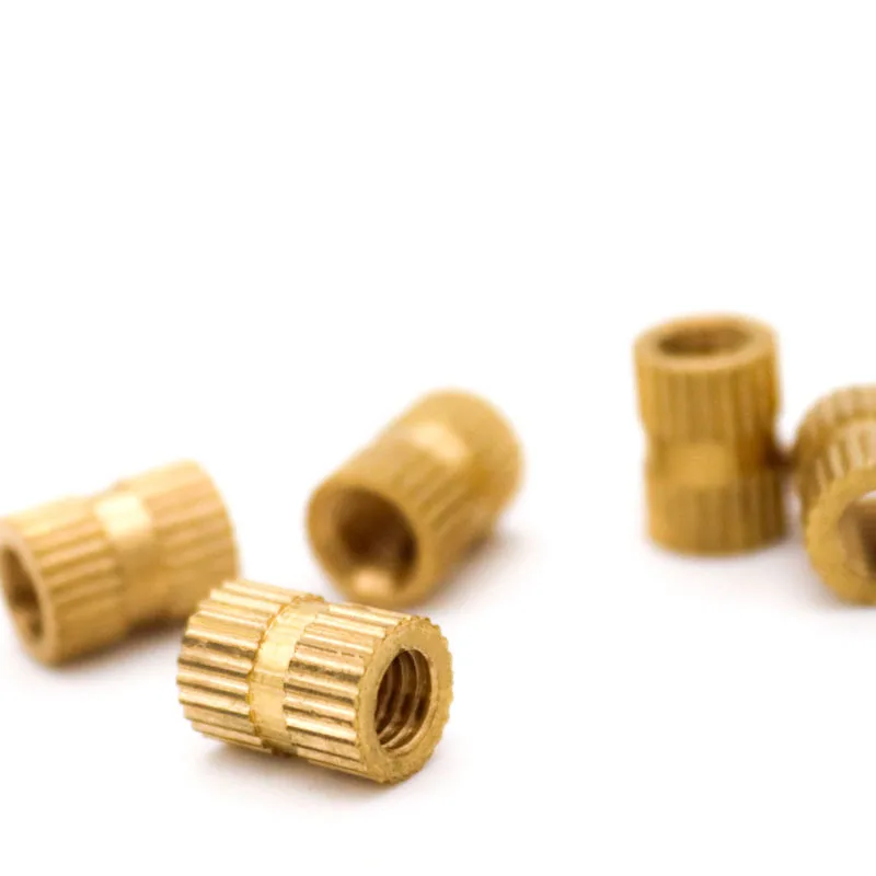 5/10/25/50pcs M1.6 M2 M2.5 M3 M4 M5 M6 M8 M10 Solid Brass Pure Copper Thread Injection Molding Knurl Embedded Insert Nut Nutsert