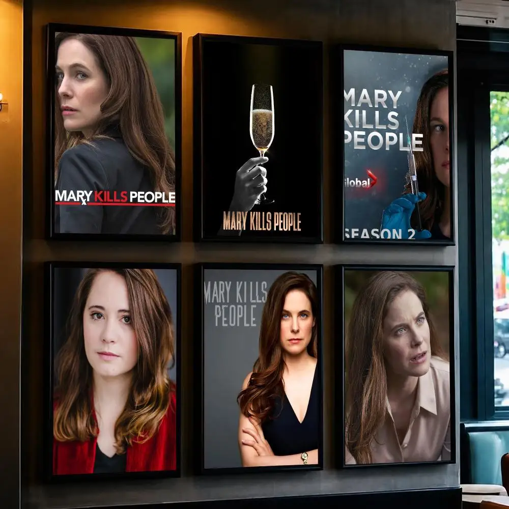 tv series M-Mary Kills People-E Poster Decorative Wall Art Sticker for Cafe Office Bedroom and Living Room