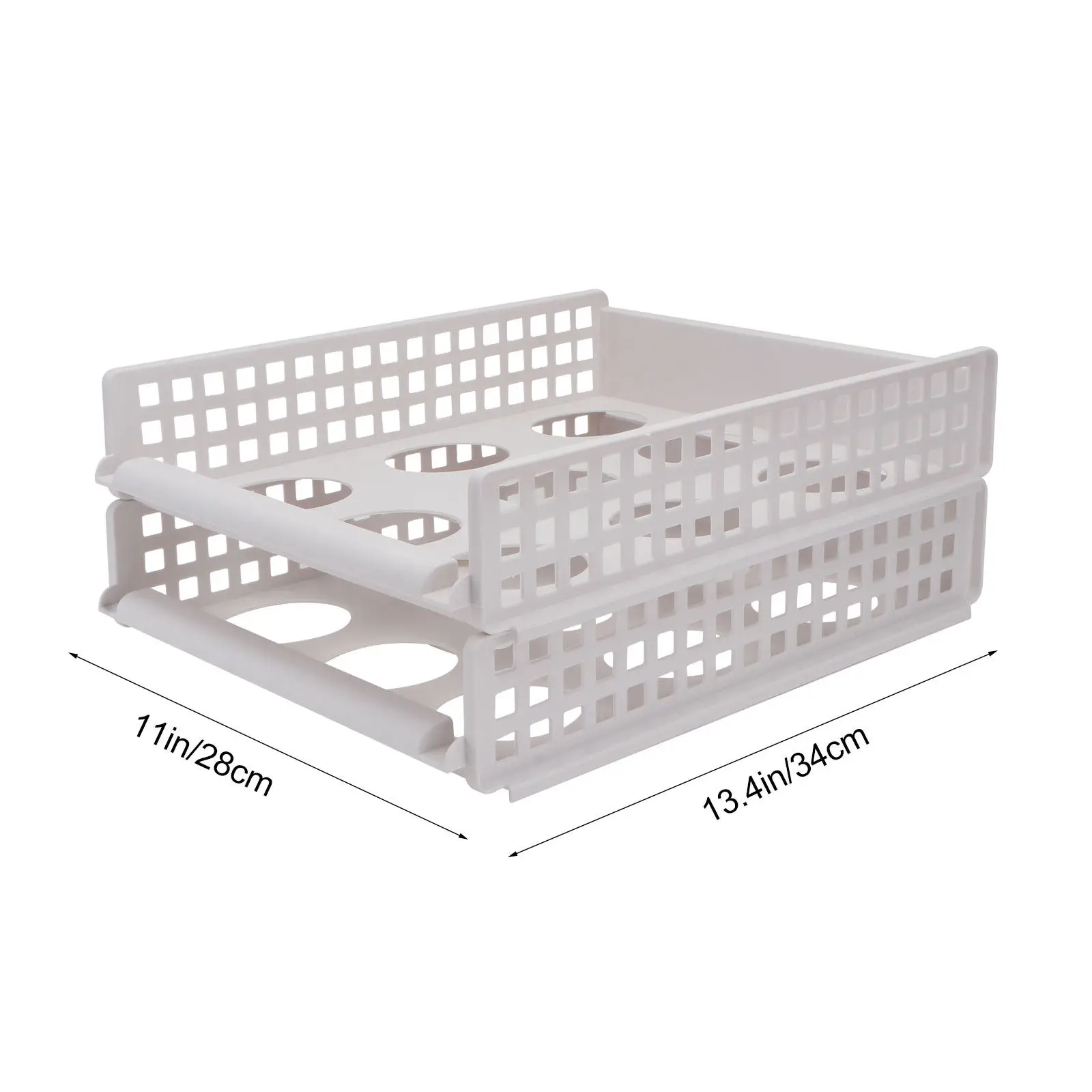 2Pcs Modular Stacking Drawer Dividers for Clothing Organization Shirts Underwear Ties Storage Bin Closet Organizer Clothing