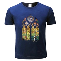 cotton tshirt for boys Fashion brand t shirt mens loose Banksy Stained Glass Window Mens T Shirt graffiti art urban art