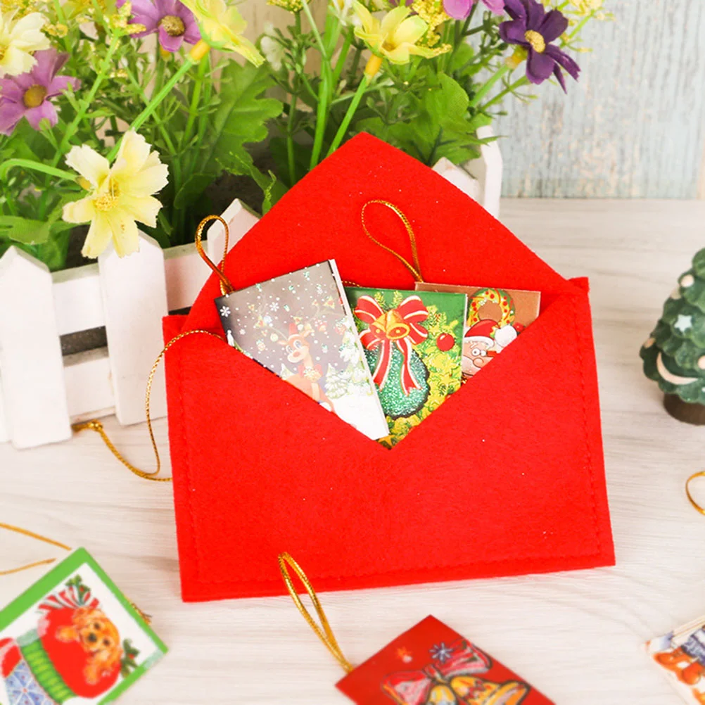 Christmas Candy Bag Gift Santa Storage Claus Envelope Stitch Decoration for Girl's Birthday