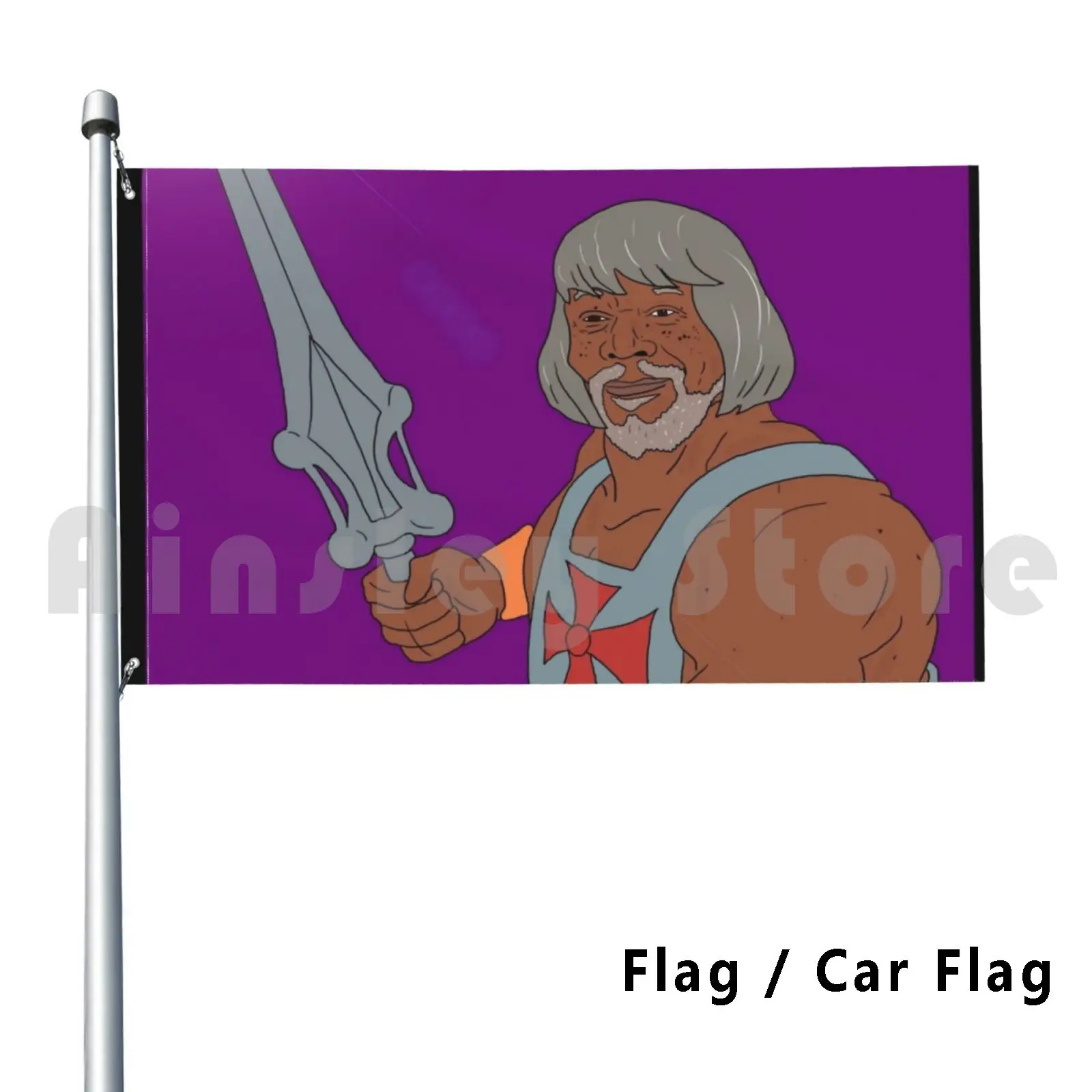 Morgan He-Man Outdoor Decor Flag Car Flag Morgan Freeman He Man He Man He Man Masters Universe Skeleton Shawshank