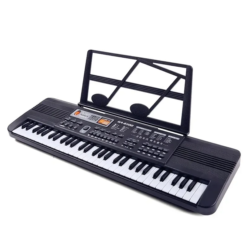 61-Key Portable Electronic Keyboard with Touch Response Keys, Dual Power Mode (Battery/USB), Electric Organ Musical Instrument