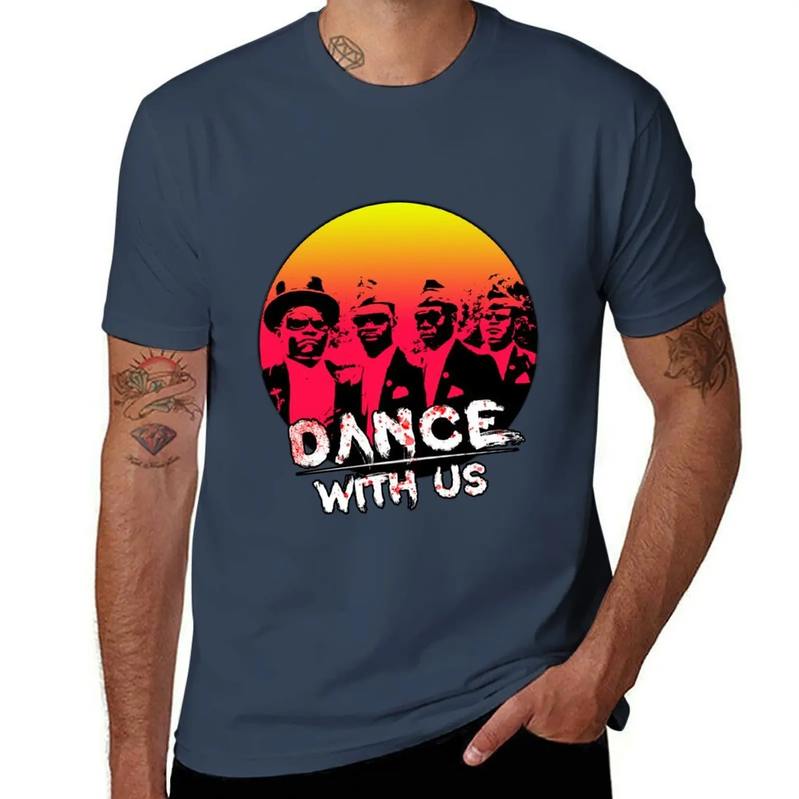 

Coffin Dance Dancing Pallbearers Meme T-Shirt Vintage Print Crew Neck Tee
