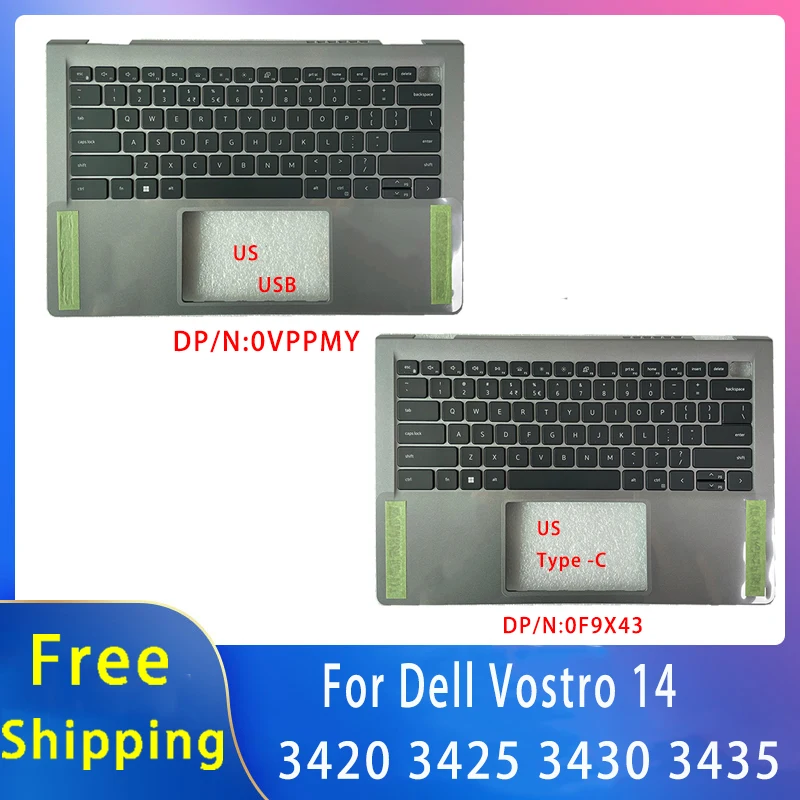 New For Dell Vostro 14 3420 3425 3430 3435;Replacemen Laptop Accessories US Keyboard 0VPPMY 0F9X43