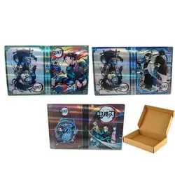 80/160PCS Album Demon Slayer Card Holder Book Anime Playing Game Card Collectors Notebook Loaded Binder Folder Kids Toys