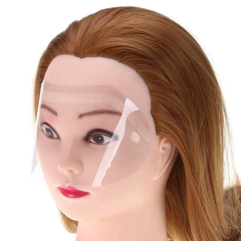 Disposable Curved Piece Bangs Sticker To Cover The Face, Eye Protection Tool To Cut The Hair, Transparent Mask To Perm The Hair