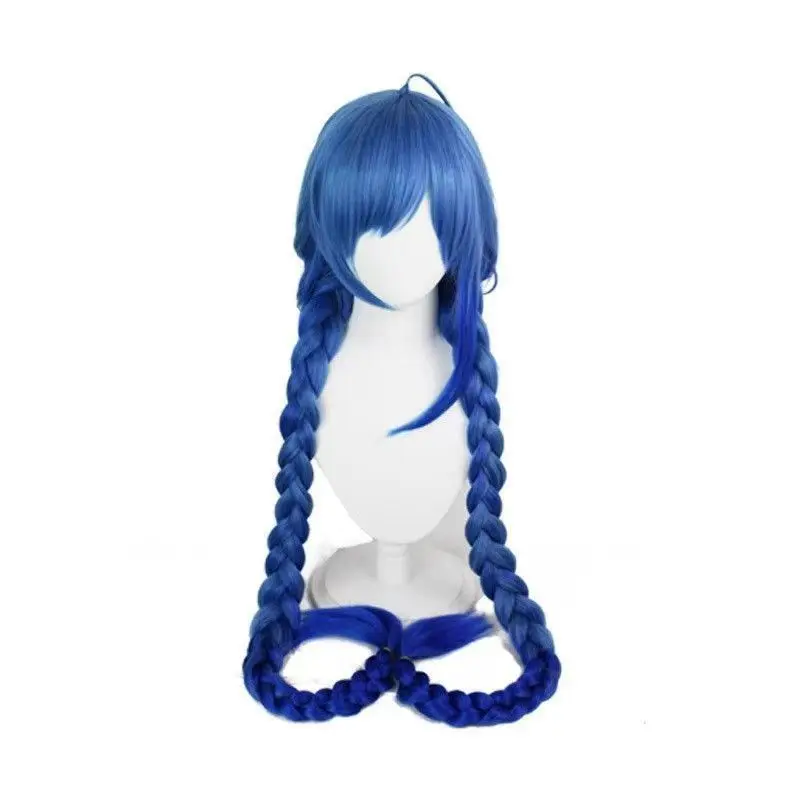 New Space Da Qiao Cosplay Wig - Honor of Kings Ise Miko/Sailing Skin Style, Double Ponytails & Braids, Anime Costume Accessories