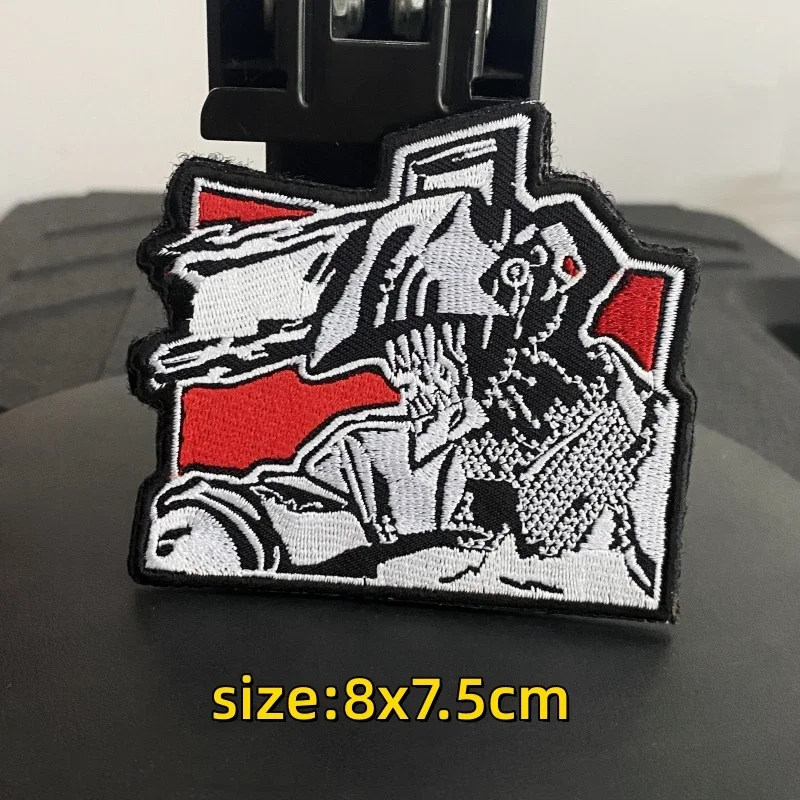 Chainsaw Man Embroidery Patches Hook&Loop Patch Cartoon Pawa Figma Morale Badge Military Armband DIY Tactical Backpack Stickers