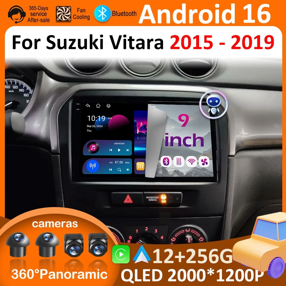 

Android 16 GPS Navigation for Suzuki Vitara 2015 2016 2017 2018 2019 Cooling fan Bluetooth DSP Stereo Accessories Touch Screen