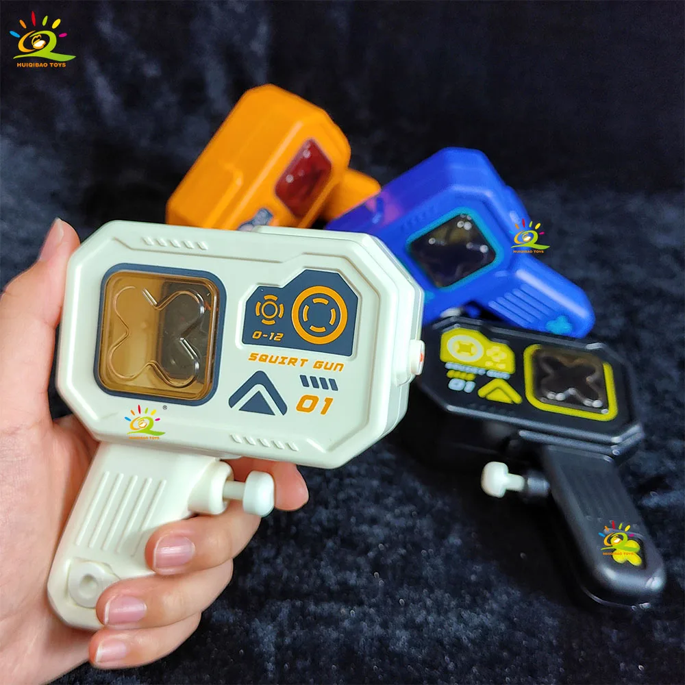 HUIQIBAO Cyberpunkowy mini pistolet na wodę, stylowy i fajny, z nutą technologii, dla dzieci do zabawy na plaży lub w basenie.