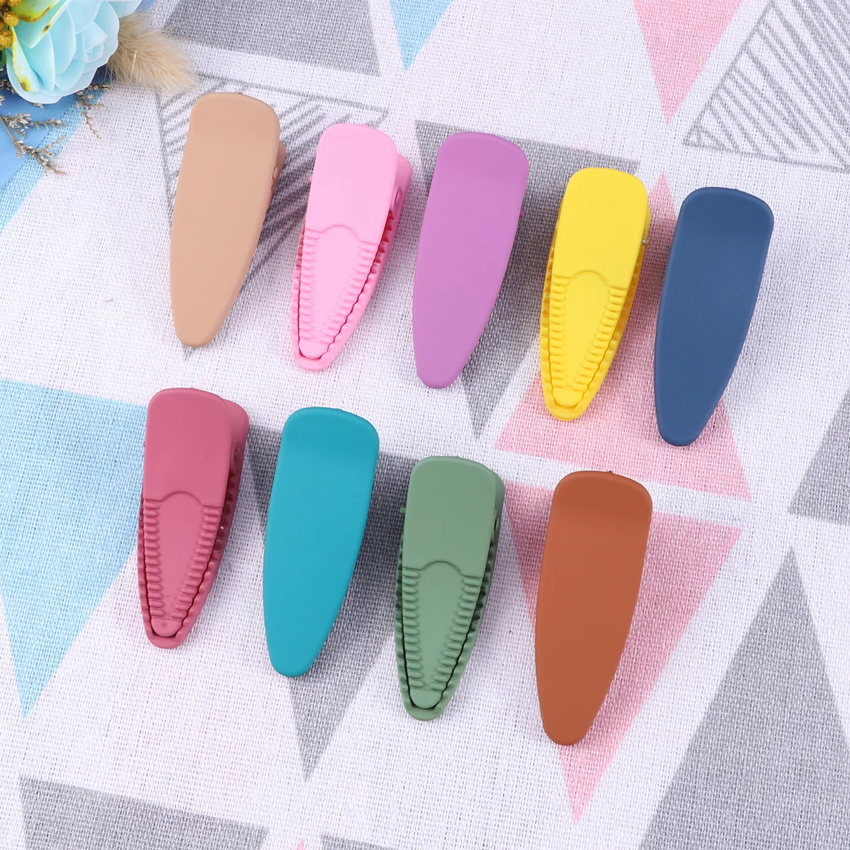 

9pcs Candy Color Hair Clips for Women Girls Solid Barrettes Durable Long Lasting Elegant Appearance Wedding Party Daily