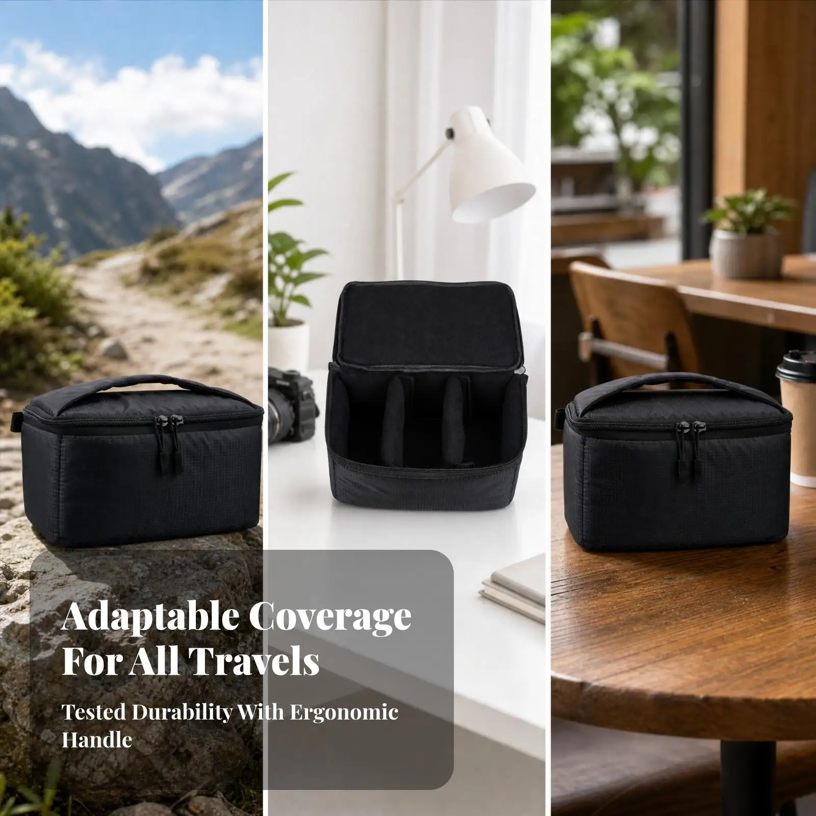 Polyester Camera Equipment Bag Shockproof Divider Insert for DSLR Lens Drone Accessories Small Setup