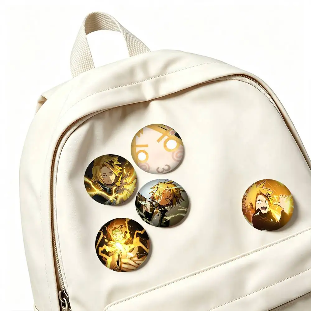 M-My Hero Academia Denki Kaminari  25 32 44 58 75mm Badges Personalized Round Brooches Pins Accessory Gift