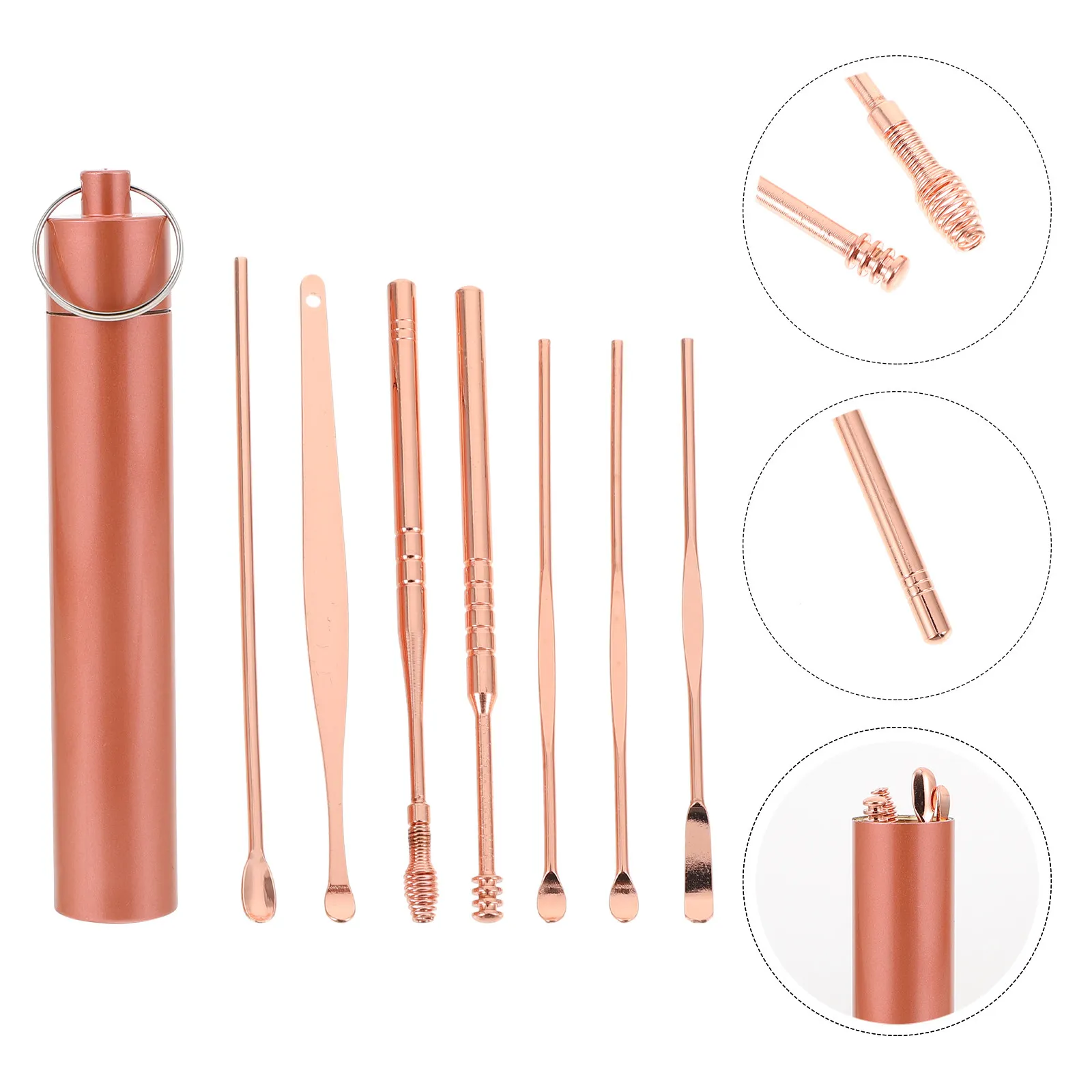 

7Pcs Exquisitely Crafted Stainless Steel Ear Wax Cleaning Tools Safe Non-Toxic Ear Picks Set for Gentle Wax Removal