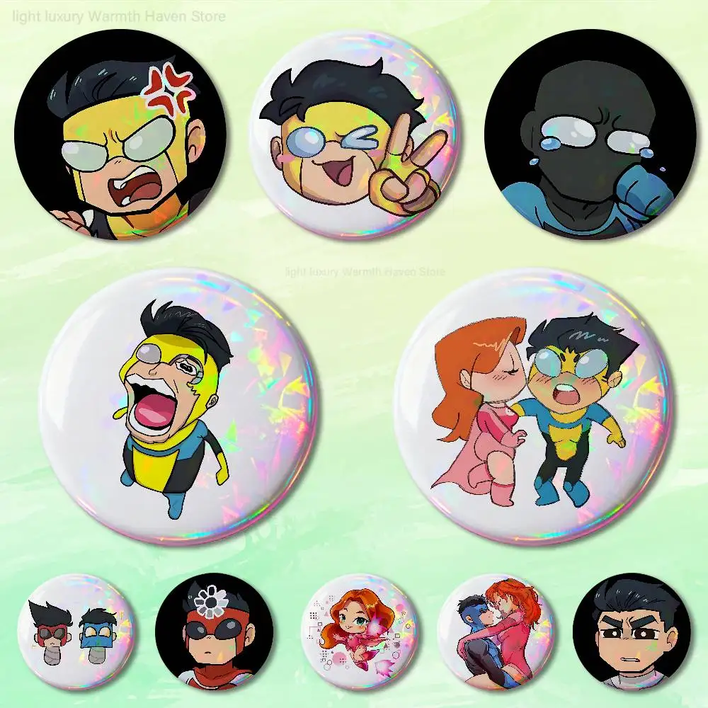 

Cute Chibi I-Invincible Custom Badges 75mm 44mm 25mm Brooch Backpack Hat Enamel Pins Accessories Toys Gifts