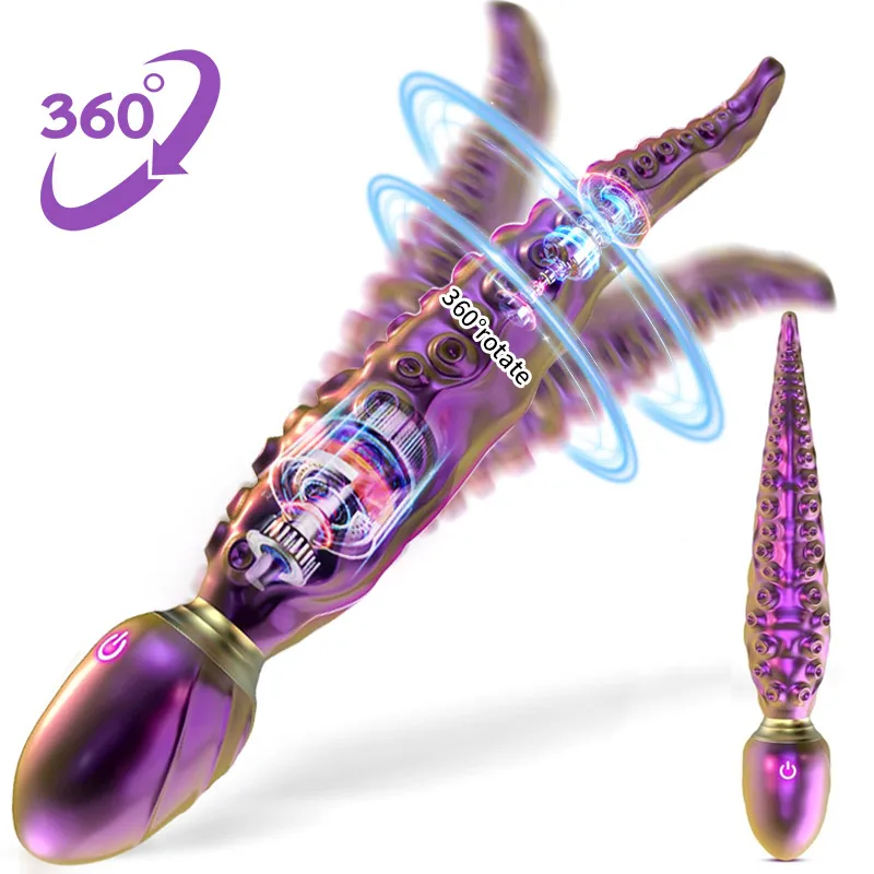 Vibrating Realistic Monster G-Spot Dildos Octopus Vibrator wit 10 Powerful Mode Adult Sex Toys for Women Anal Vagina Stimulation