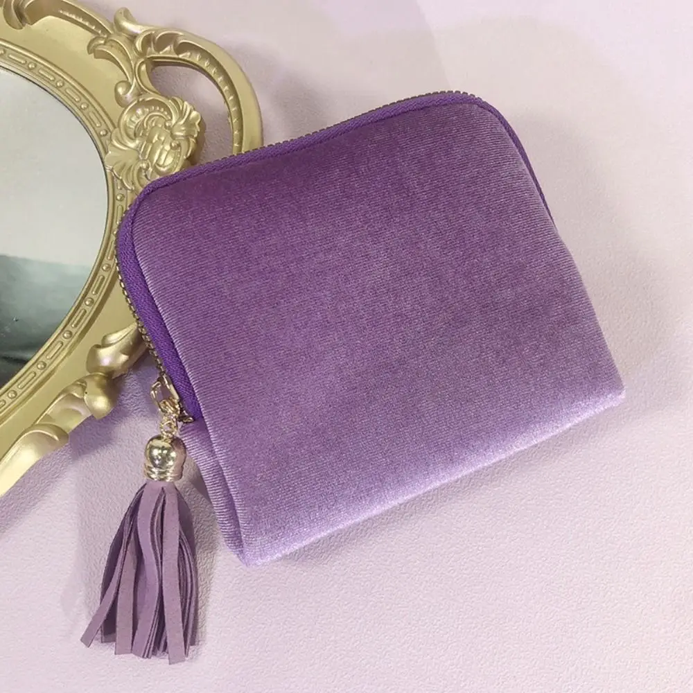 

Portable Velvet Jewelry Packing Bag Bracelet Large Capacity Jewelry Storage Bag Tassel Organizer Jewelry Holder Travel