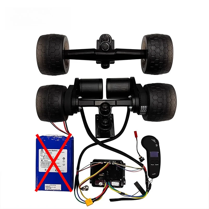 36v 6374 inductive belt power assembly 105mm shock absorber wheel DIY torsion electric remote control four-wheeled skateboard