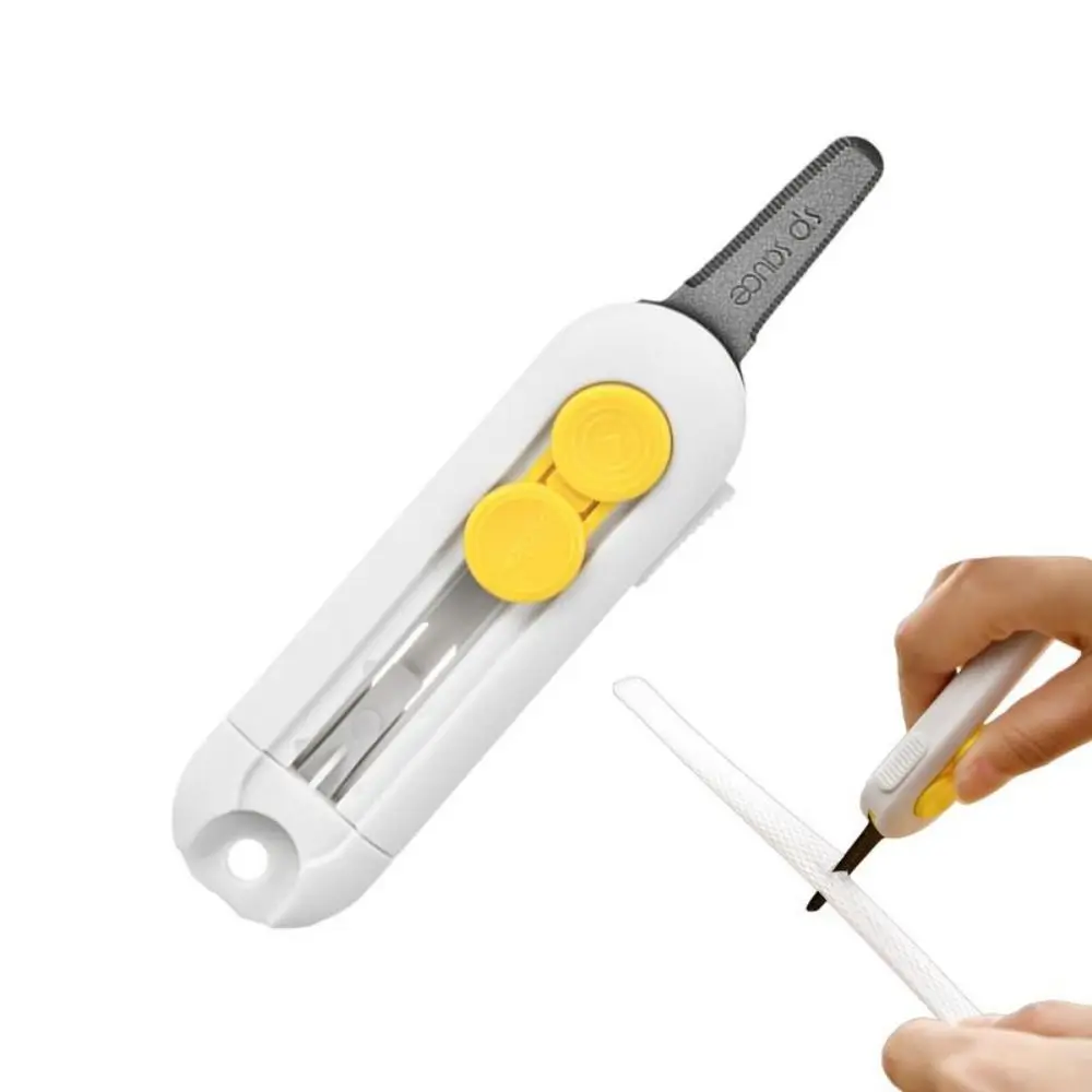 2Pcs Magnetic Courier Opening Cutter Self-locking Rebound Retractable Cartons Box Opener Safety Durable Mini Utility Cutter