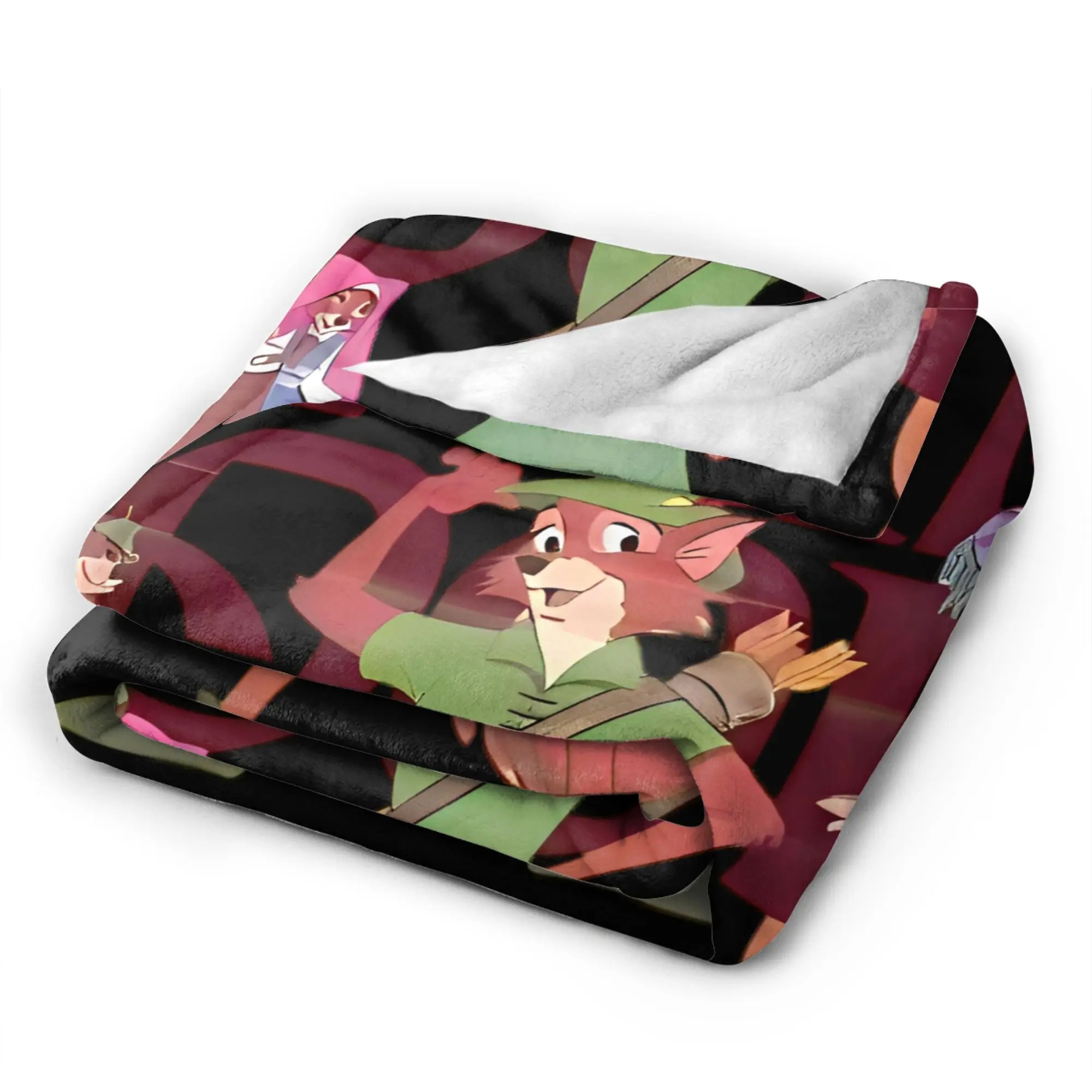 بطانيات روبن هود آند ليتل جون، بطانيات رمي غامضة كرتونية، سجادة سفر على شكل طائرة، مفارش سرير ناعمة ودافئة قابلة للتنفس #5