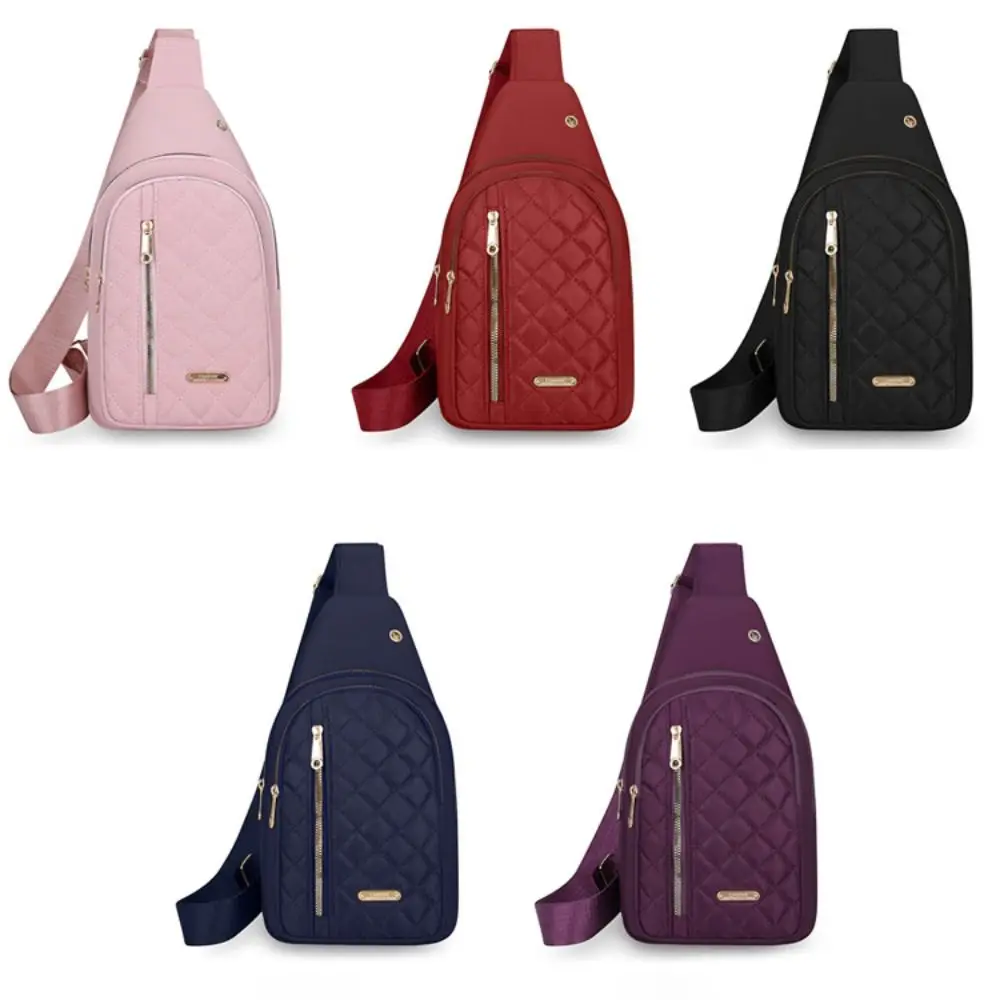 Oxford Cloth Neutral Style Backpack Multiple Color Slanted Fabric Multiple Color Backpack Neutral Style Nylon Crossbody Bag