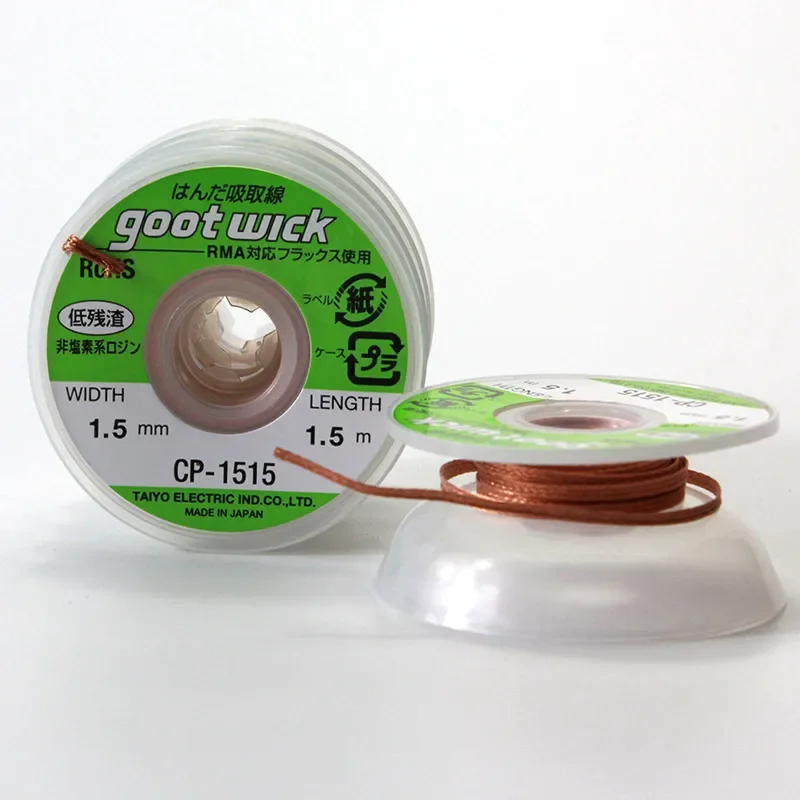 High Quality GOOT Desoldering Wick with Braided Copper Wire 2015 1515 3015 3515 2515