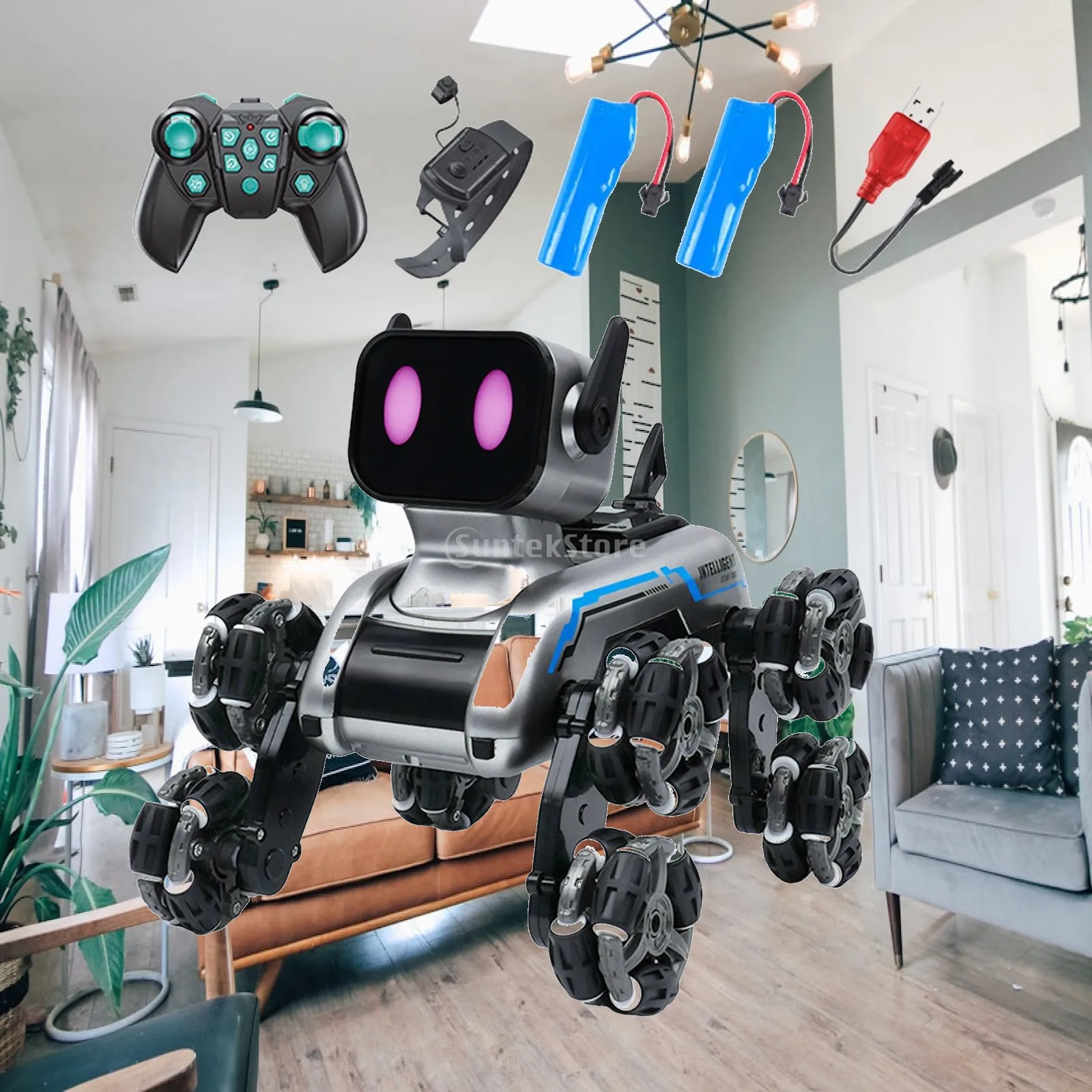 Smart Robot Dog Stunting Dog Toy Rechargeable for Boys and Girls Age 3 4 5 6 7