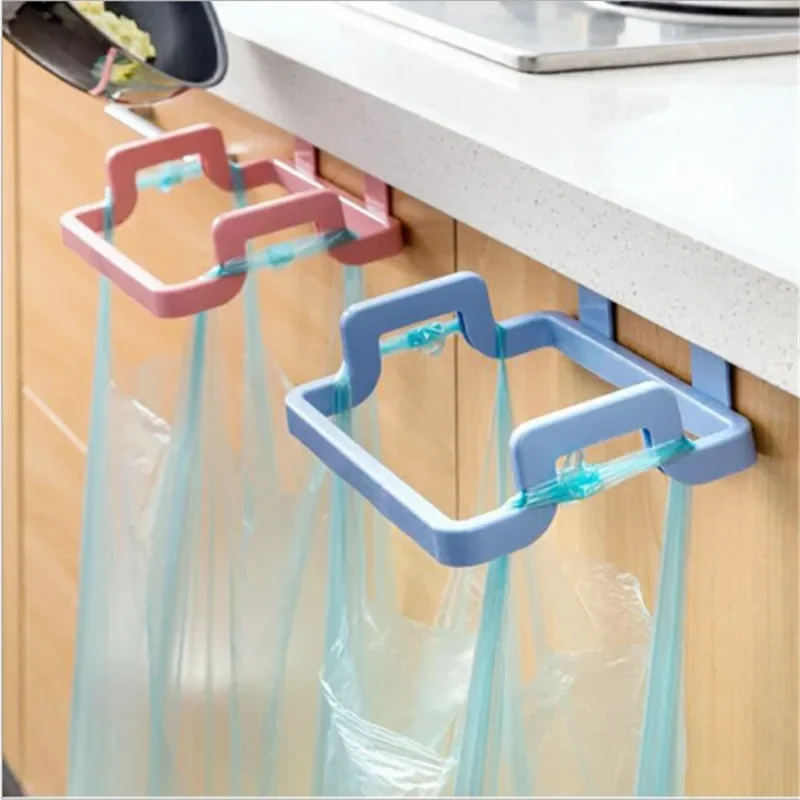 Hanging Trash Rubbish Bag Holder Garbage Rack Cupboard Cabinet Storage Rag Hanger Trash Can Bin Kitchen Accessories Gadget