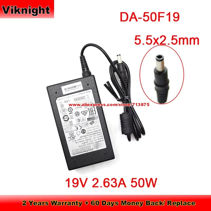 Genuine for APD DA-50F19 AC Adapter 19V 2.63A 50W Power Supply with 5.5X2.5mm Tip for HP 27VX MONITOR 2711x EW2740L EW2750 2711