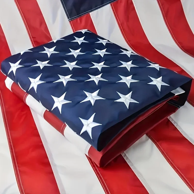 1 bandera americana: estrellas y rayas cosidas, duradera y resistente a la luz, uso al aire libre, decoración patriótica, tema de bandera americana
