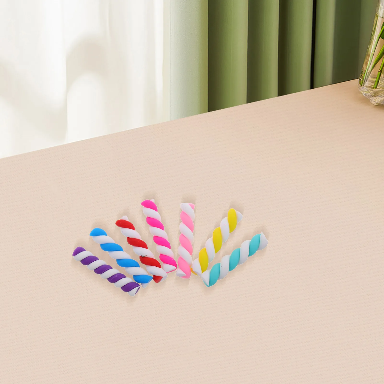 10 Bags Polymer Clay Rolling Sticks Lollipop Charms Cute Accessories DIY Decor Phone Case Embellishment Craft Supply